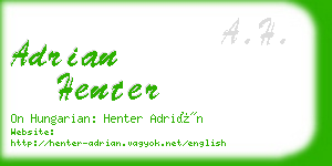 adrian henter business card